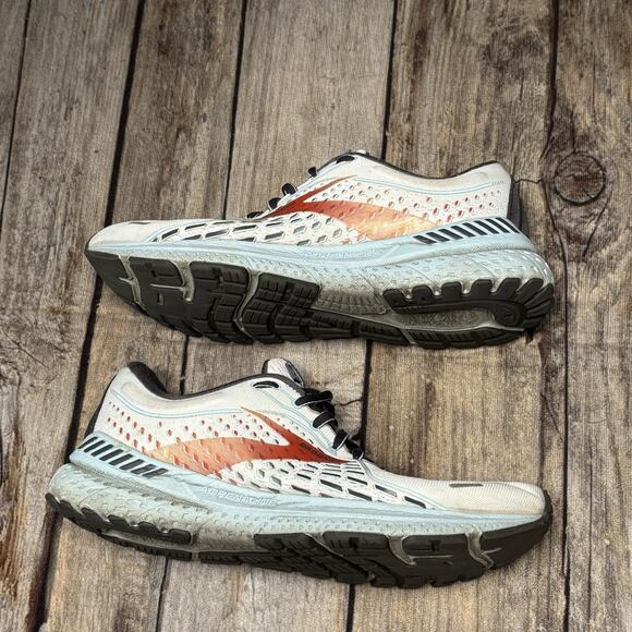 Brooks Adrenaline GTS 21 White Blue Orange Running Shoes Sneakers Womens Size 10 - Picture 8 of 15